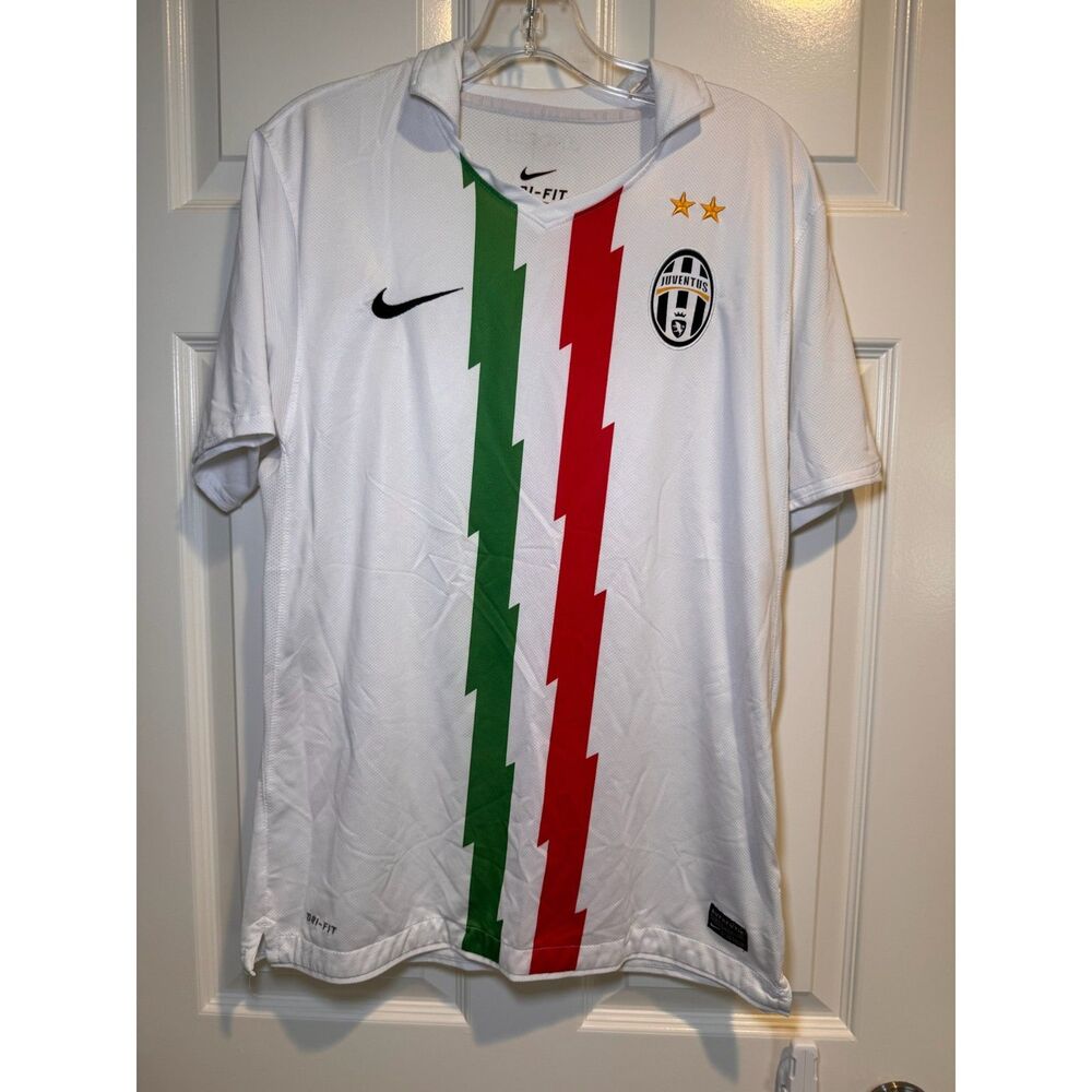 Nike Juventus 2010-11 Away Soccer Jersey White Dri-Fit Mens M Italy Football